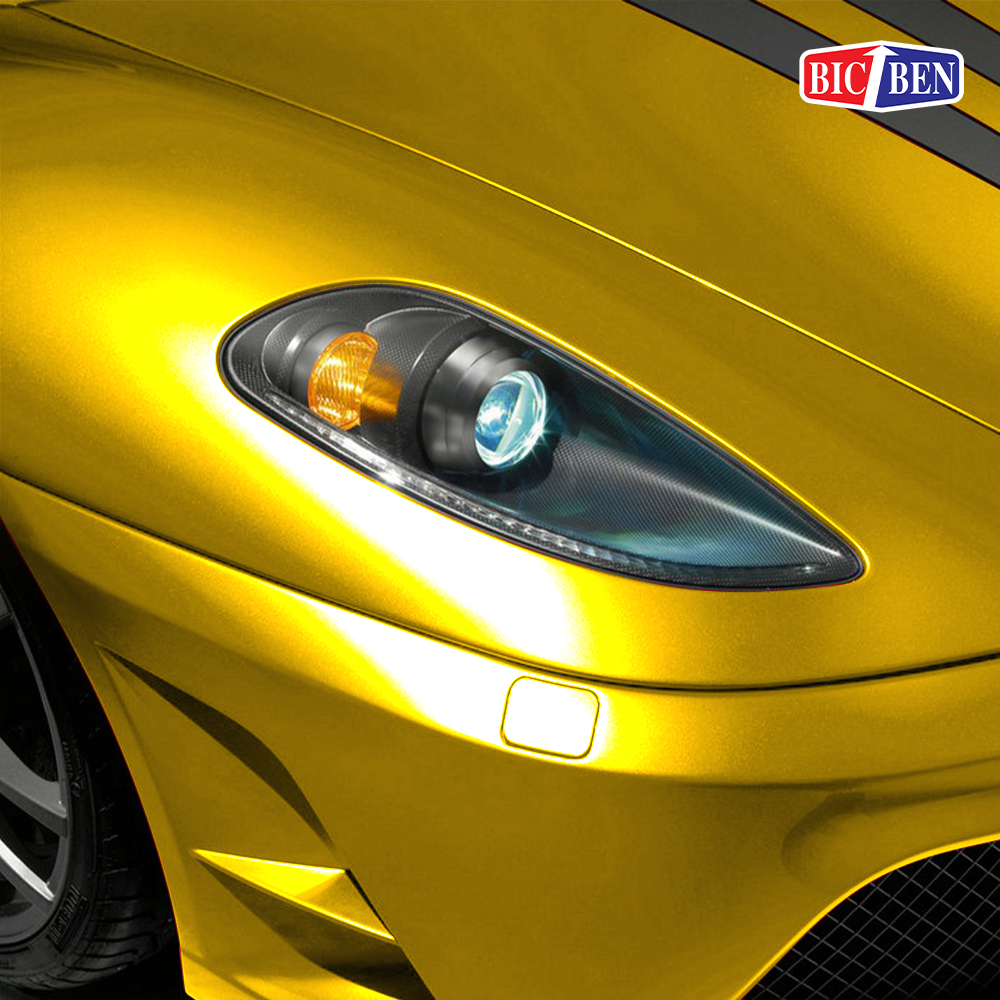 สีพ่นรถยนต์แห้งเร็ว สีเหลืองโครม BIC-BEN