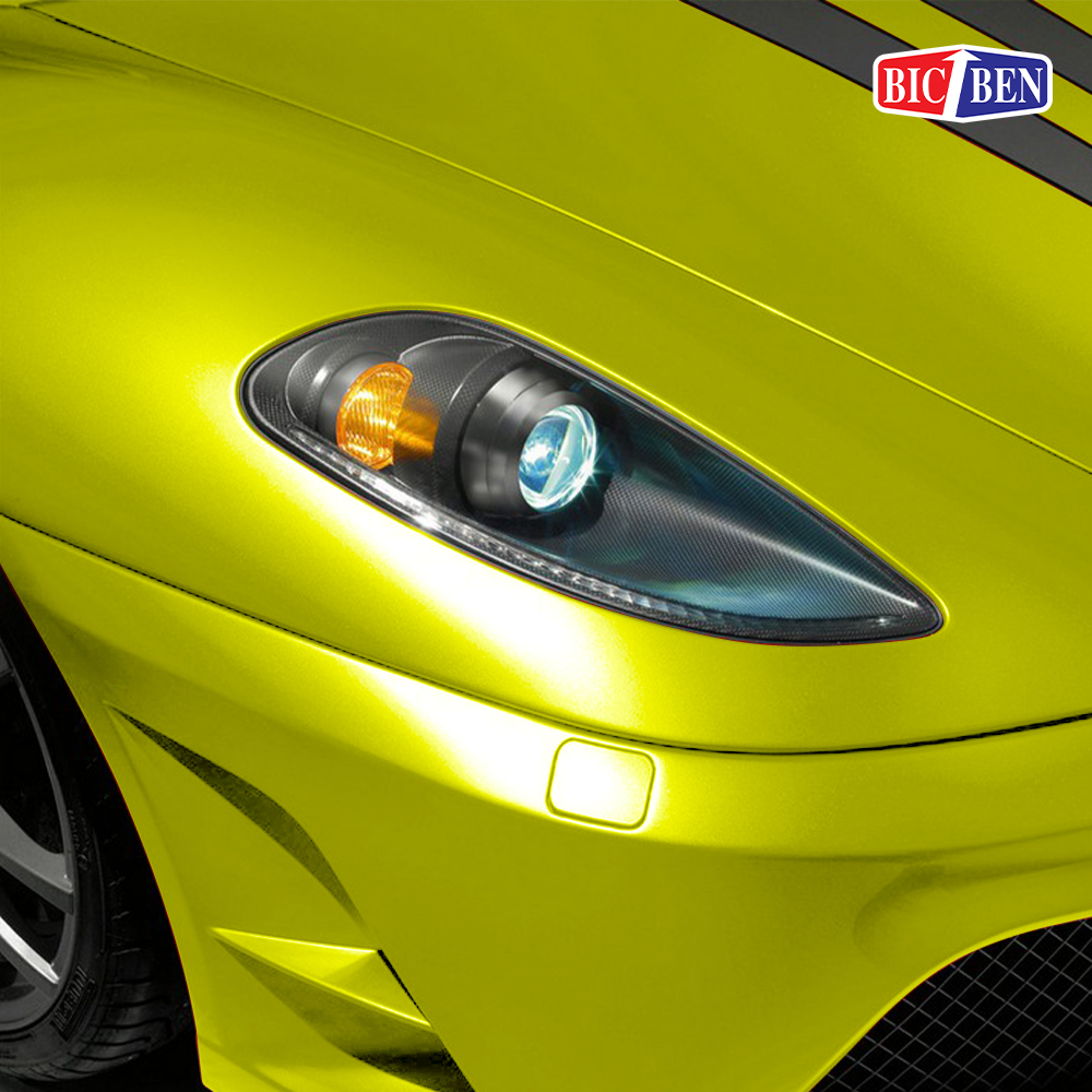 สีพ่นรถยนต์แห้งเร็ว สีเหลืองมะนาว BIC-BEN