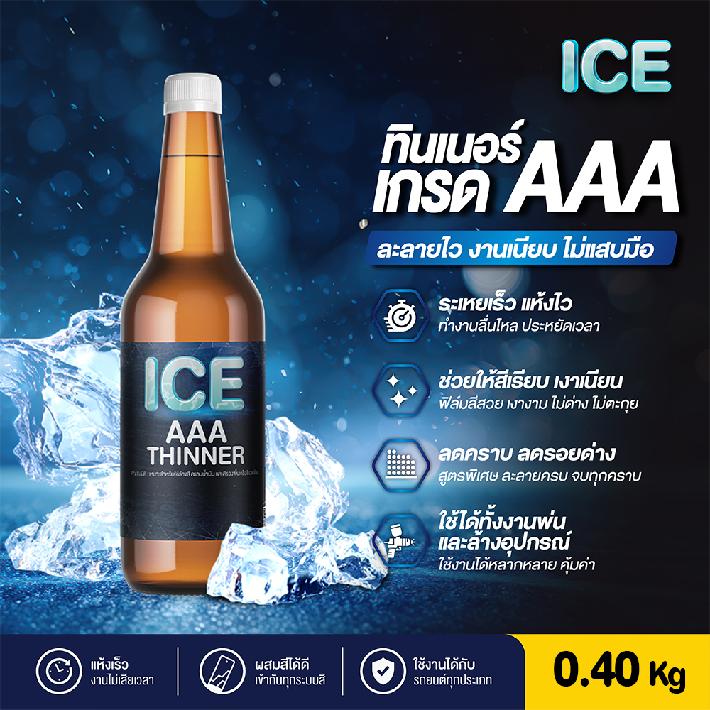 ทินเนอร์ 3A ICE ขนาดบรรจุ 400 ก.