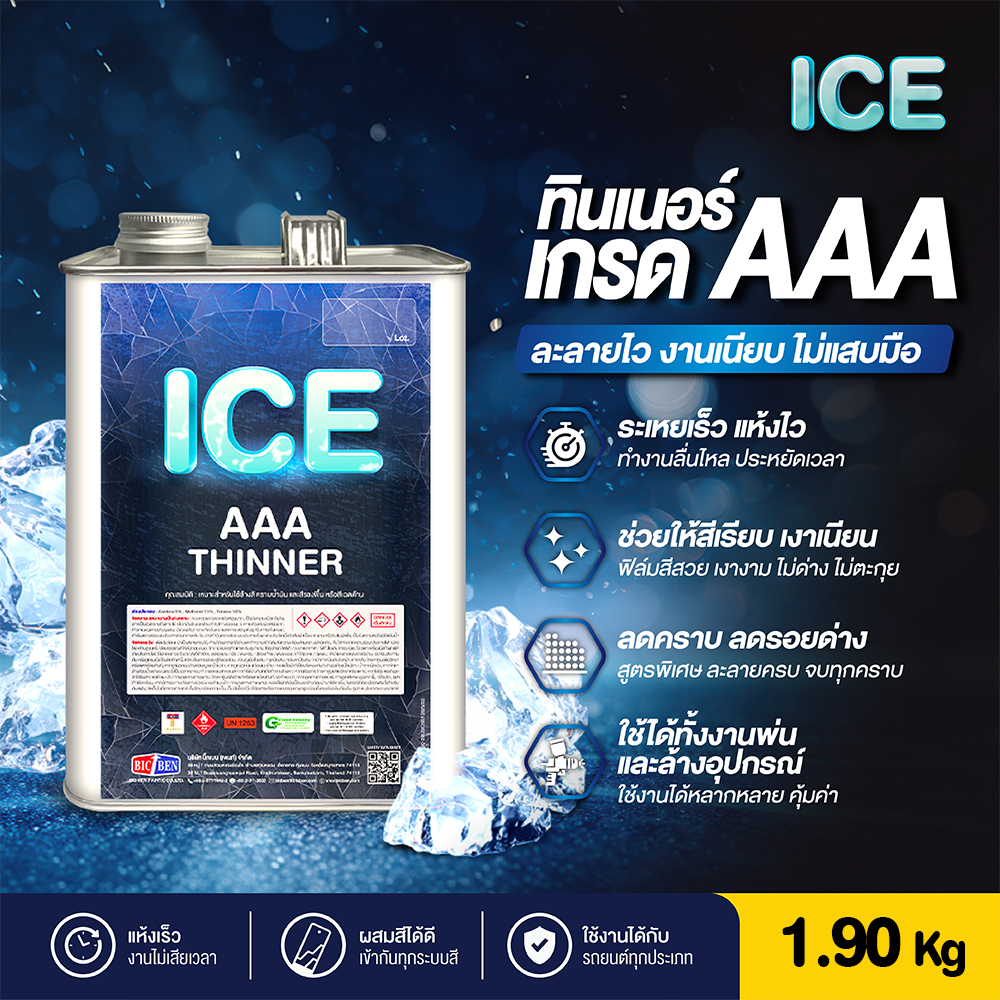 ทินเนอร์ 3A ICE ขนาดบรรจุ 2 กก.