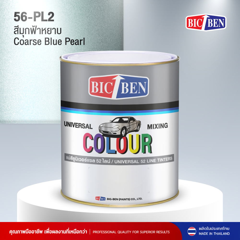 สีพ่นรถยนต์อะคริลิค BIC-BEN สีมุกฟ้าหยาบ