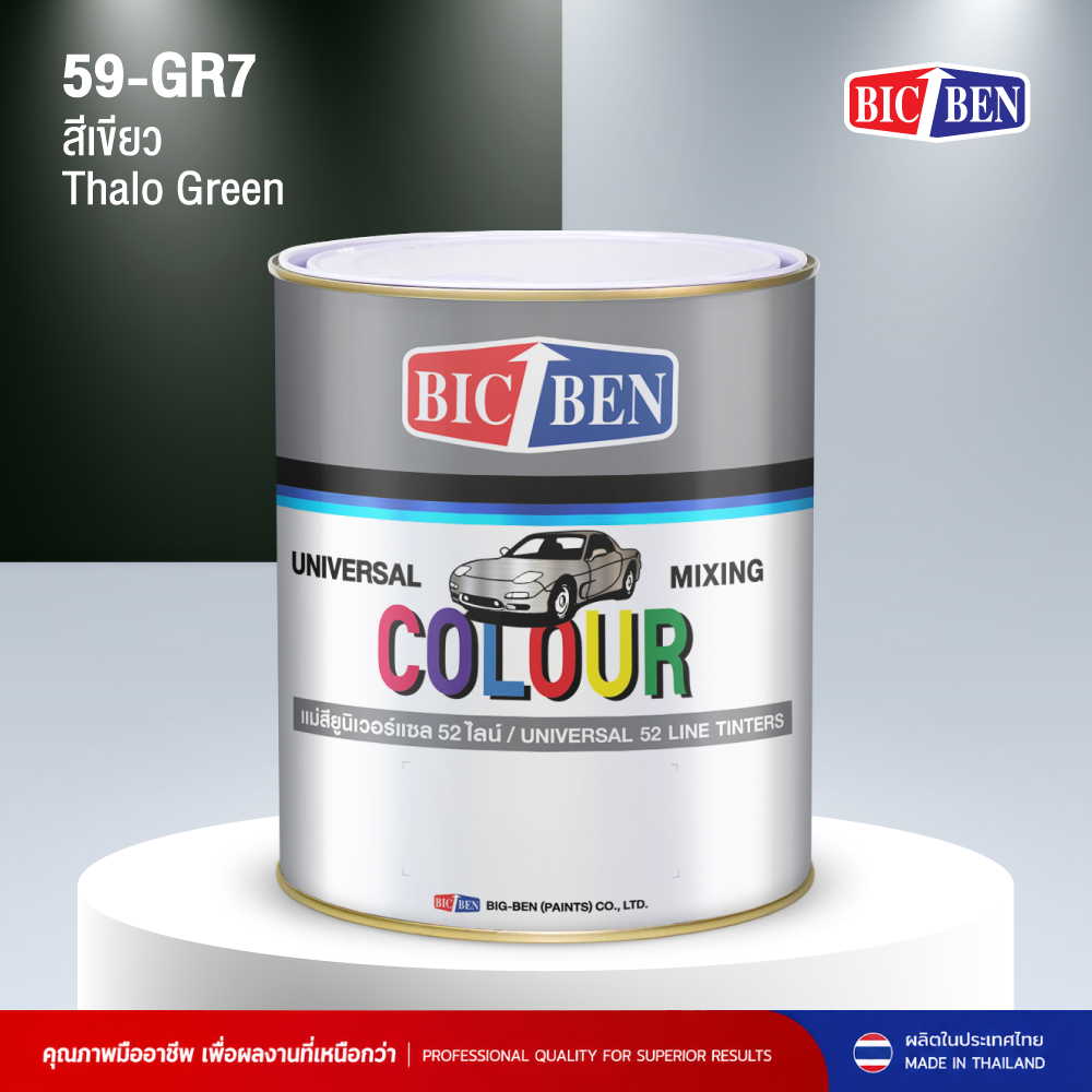 สีพ่นรถยนต์อะคริลิค BIC-BEN สีเขียว